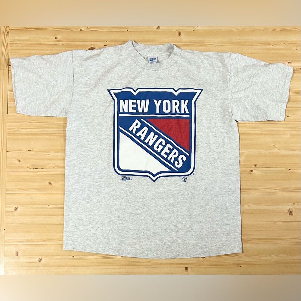 Vintage 1982 Salem Sportswear NHL New York Rangers Big Logo Single Stitch Tshirt